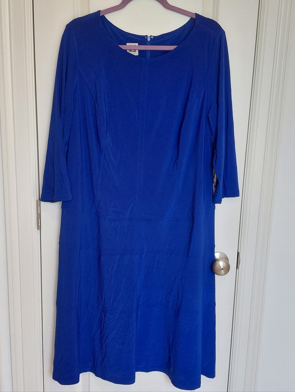Anne Klein Blue Long Sleeve Dress